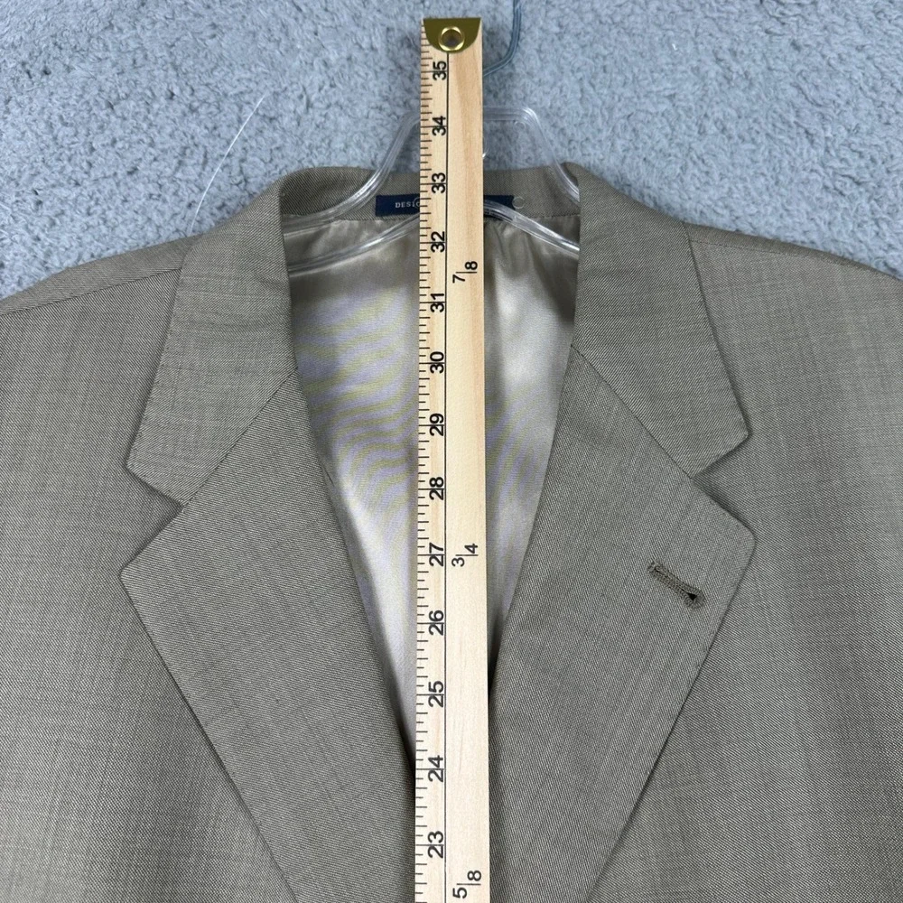 Loro Piana Daniel Cremieux Suit Men 46R 36x29 Brown Wool 3-Button Pleated Cuffed